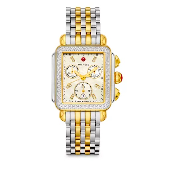 Michele Accessories - Michele Two-Tone Gold and Silver Women's Watch